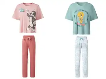 Lidl Dames pyjama Looney Tunes of Tom en Jerry aanbieding