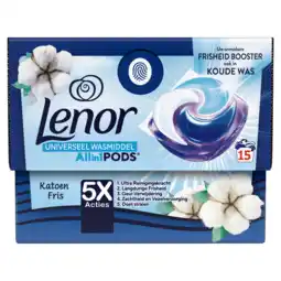Jumbo LENOR PODS Wascapsules 15 Wasbeurten, Katoen Fris aanbieding