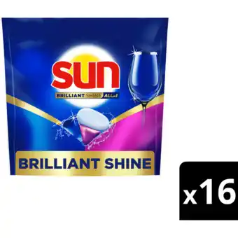 Jumbo Sun Brilliant Shine All in 1 Vaatwascapsules 16 Stuks 240 g aanbieding