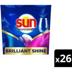 Jumbo Sun Brilliant Shine Vaatwascapsules All-in 1 26 capsules aanbieding