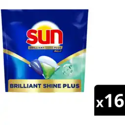 Jumbo Sun Brilliant Shine Plus Vaatwascapsules All-in 1 16 capsules aanbieding