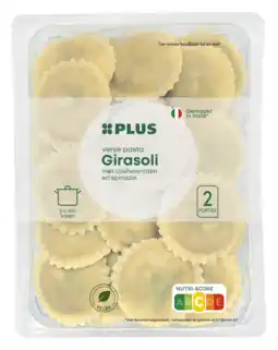 PLUS PLUS Verse vegan pasta gevuld cashewnoot aanbieding