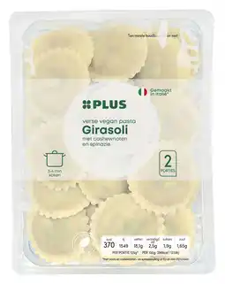 PLUS PLUS Verse vegan pasta gevuld cashewnoot aanbieding