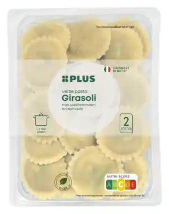 PLUS PLUS Verse vegan pasta gevuld cashewnoot aanbieding