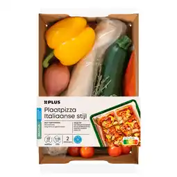 PLUS PLUS Gesneden verspakket Plaatpizza Italia aanbieding