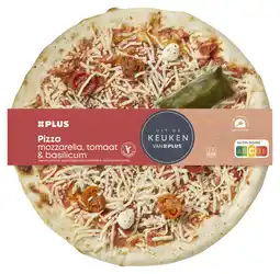 PLUS Uit de keuken van Pizza Mozzarella Tomaat Basilicum aanbieding