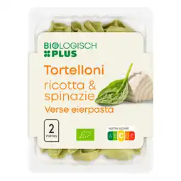 PLUS Biologisch PLUS Tortelloni ricotta spinazie biologisch aanbieding
