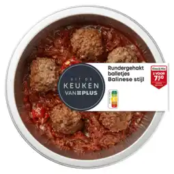 PLUS Uit de keuken van Balinese runderballetjes aanbieding