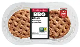 PLUS PLUS Hamburger varken-rund 4st aanbieding