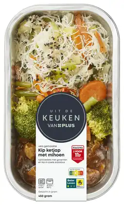 PLUS Uit de keuken van PLUS Kip ketjap met mihoen en groenten aanbieding