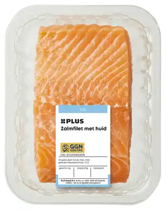 PLUS PLUS Zalmfilet met huid aanbieding