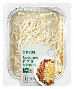 PLUS PLUS Lasagne pittig gehakt aanbieding