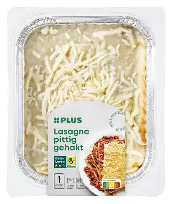 PLUS PLUS Lasagne pittig gehakt aanbieding
