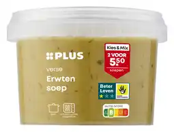 PLUS PLUS Erwtensoep beker aanbieding
