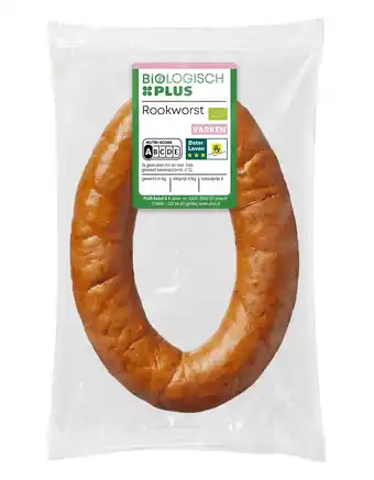 PLUS Biologisch PLUS Rookworst aanbieding