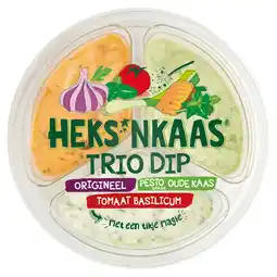 PLUS Heks'nkaas Triodip Pesto Oude Kaas aanbieding