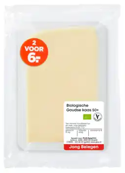 PLUS Biologisch PLUS Jong Belegen 50+ plakken aanbieding