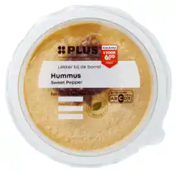 PLUS PLUS Hummus Sweet pepper aanbieding