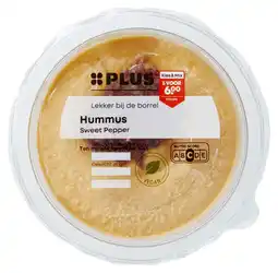 PLUS PLUS Hummus Sweet pepper aanbieding