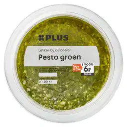 PLUS PLUS Groene pesto aanbieding