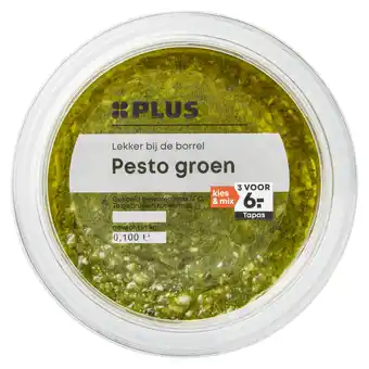 PLUS PLUS Groene pesto aanbieding
