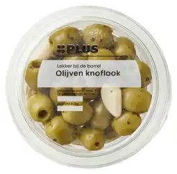 PLUS PLUS Olijven knoflook aanbieding