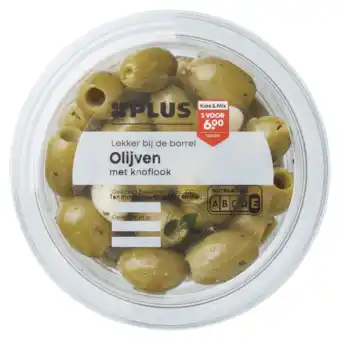 PLUS PLUS Olijven knoflook aanbieding
