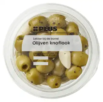 PLUS PLUS Olijven knoflook aanbieding