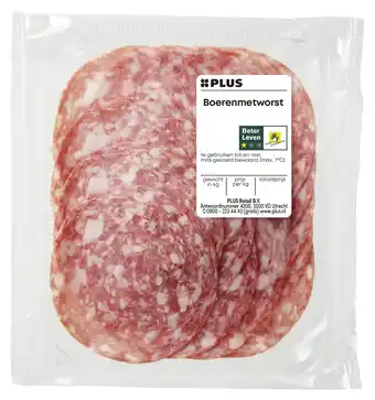 PLUS PLUS Boerenmetworst aanbieding