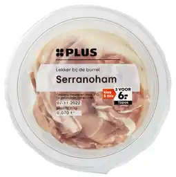 PLUS PLUS Dungesneden serranoham aanbieding