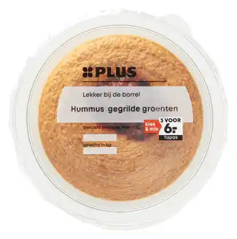 PLUS PLUS Hummus gegrilde groenten aanbieding