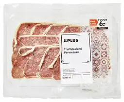 PLUS PLUS Truffelsalami met parmezaan aanbieding