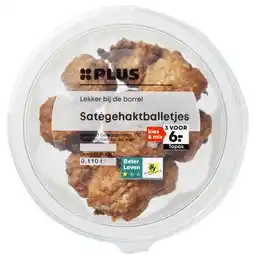 PLUS PLUS Saté gehaktballetjes BLK1 aanbieding