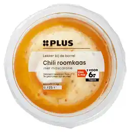 PLUS PLUS Roomkaas-mascarpone met chilisaus aanbieding