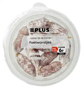 PLUS PLUS Fuetworstjes aanbieding