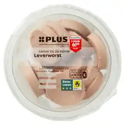 PLUS PLUS Antipasti slagersleverworst aanbieding