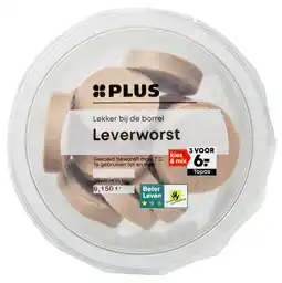 PLUS PLUS Antipasti slagersleverworst aanbieding