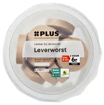 PLUS PLUS Antipasti slagersleverworst aanbieding