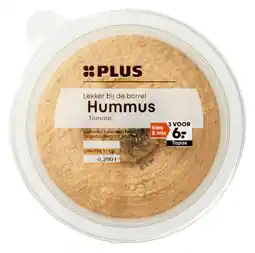 PLUS PLUS Hummus tomaat aanbieding