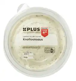 PLUS PLUS Knoflooksaus aanbieding