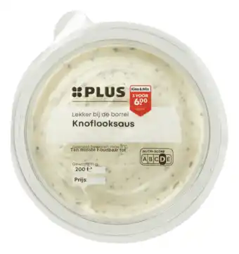PLUS PLUS Knoflooksaus aanbieding