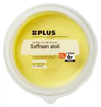 PLUS PLUS Saffraan Aïoli aanbieding