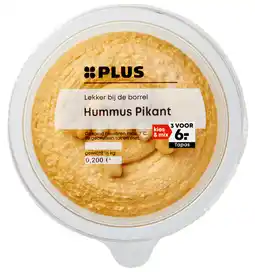 PLUS PLUS Hummus pikant aanbieding