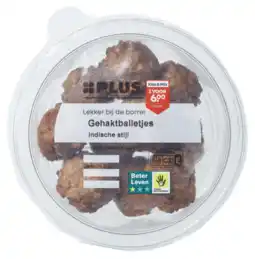 PLUS PLUS Indische gehaktballetjes BLK aanbieding