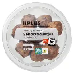 PLUS PLUS Indische gehaktballetjes BLK aanbieding