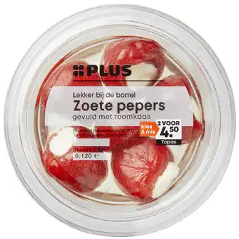 PLUS PLUS Sweet peppers roomkaas aanbieding