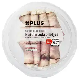 PLUS PLUS Katenspekrolletjes kruiden roomkaas aanbieding
