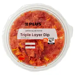 PLUS PLUS Triple layer dip Italiaans aanbieding