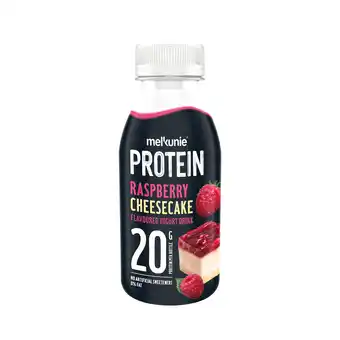 PLUS Melkunie Protein yoghurt drink raspberry cheese aanbieding