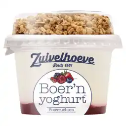 PLUS Zuivelhoeve Boer'n Yoghurt muesli bosvruchten aanbieding